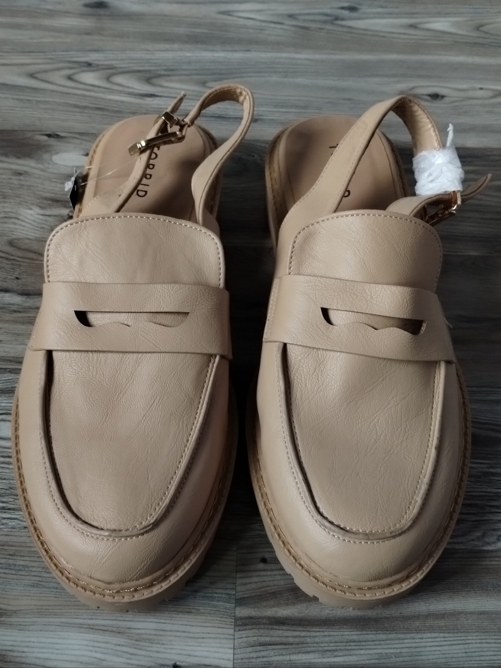 Torrid Tan Sling Back Lug Loafer Women's Size 10.5WW (Extra Wide)